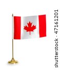 Canada Flag Isolated On White...