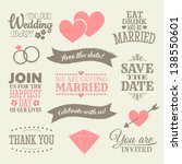 a set of wedding design... | Shutterstock .eps vector #138550601