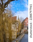 Small photo of Ulm, Baden-Wurttemberg, Germany, Europe, overlooking the historic Fishermen's Quarter from the Hausles Bridge across the Blau rivulet.
