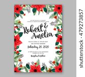 Poinsettia Wedding Invitation...