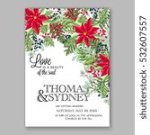 christmas party invitation with ... | Shutterstock .eps vector #532607557