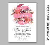 wedding invitation floral... | Shutterstock .eps vector #559761181