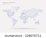 world map connection. vector... | Shutterstock .eps vector #228070711