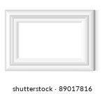 white frame for photos | Shutterstock .eps vector #89017816