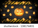 halloween background with... | Shutterstock . vector #138176831