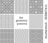 Set Of Ornamental Patterns For...