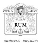 vintage logo for rum label | Shutterstock .eps vector #502256224