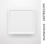 empty white frame on a white... | Shutterstock .eps vector #1607831194
