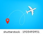 modern aircraft path. summer... | Shutterstock .eps vector #1935493951