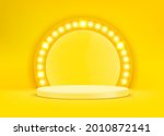 bright yellow scene with round... | Shutterstock .eps vector #2010872141