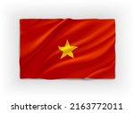 flag of vietnam. 3d vector... | Shutterstock .eps vector #2163772011