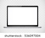 modern laptop computer vector... | Shutterstock .eps vector #536097004