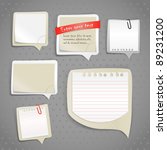 paper text bubbles clip art | Shutterstock .eps vector #89231200