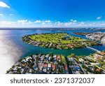 Stock photo Miami Beach Indian Creek Island and Biscayne Bay 2023