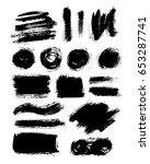 brush strokes isolated. ink... | Shutterstock .eps vector #653287741