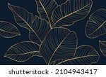 golden leaves luxury  on black... | Shutterstock .eps vector #2104943417