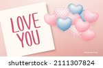 balloon heart colorful  love... | Shutterstock .eps vector #2111307824