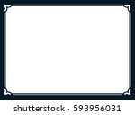 frame border line page vector... | Shutterstock .eps vector #593956031
