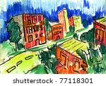 city summer | Shutterstock . vector #77118301