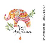 Elephant Illustration In Indian ...
