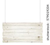 Wooden sign with ropes isolated ...