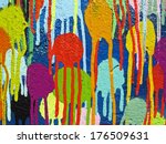 detail of graffiti paint | Shutterstock . vector #176509631