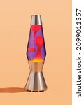 Table colorful lava lamp with...