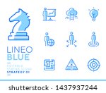lineo blue   strategy and... | Shutterstock .eps vector #1437937244