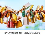 A Lot Of Love Padlocks On The...