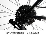 Close Up On A Bicycle Rear Wheel