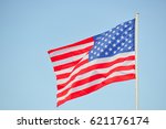 usa flag. national united state ... | Shutterstock . vector #621176174