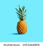 One Pineapple On A Solid Color...