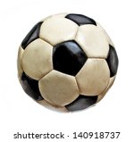 Worn Soccer Ball Isolated On...