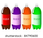 two liter bottles of soda  ... | Shutterstock .eps vector #84790600