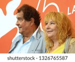 Small photo of VENICE, ITALY - SEPTEMBER 05: Bruno Raffaelli and Yolande Moreau attends 'The Summer House (Les Estivants)' photocall during the 75th Venice Film Festival on September 5, 2018 in Venice, Italy