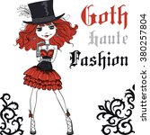 Goth Cute Girl In Style Of High ...