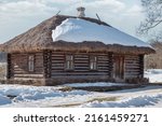 Old Fashioned Wooden Hut With...