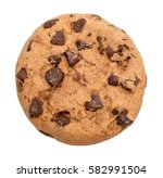 Chocolate chip cookie isolated...