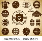 vintage labels. collection 10 | Shutterstock .eps vector #100915624
