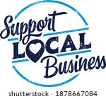 support local businesses... | Shutterstock .eps vector #1878667084