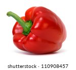 Red Pepper Over White Background