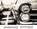 Classic Car With Close Up On...