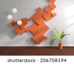 modern interior composition. | Shutterstock . vector #206708194