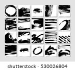 set of 20 black ink brushes... | Shutterstock .eps vector #530026804