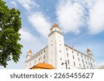 Slovakia Bratislava, the old town of Bratislava castle. Selective focus, noise. Vacation, travel, weekend