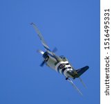 Small photo of Imperial War Museum. Duxford, Cambridgeshire, UK. 2019 Battle of Britain air show. Grumman Martlet or F4F. American carrier based world war two fighter.