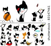 collection cats. cute little... | Shutterstock .eps vector #83147461