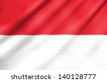 Fabric flag of indonesia