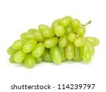 Fresh Green Grapes Isolated On...