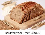 Whole Wheat Bread Cut On Slices
